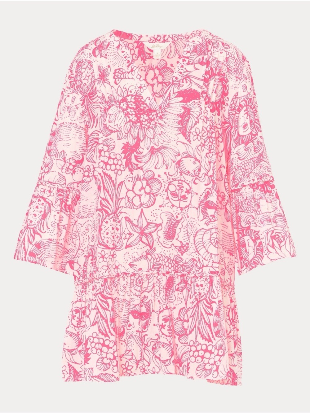 NWT Lilly Pulitzer XL LIVANA COVERUP in Cherry Blossom Pink Fleur de Lilly $148